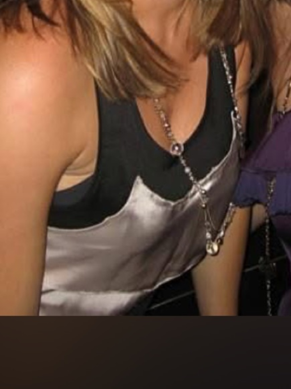BB Dakota Sleeveless taupe and Black Layered Tank Top
